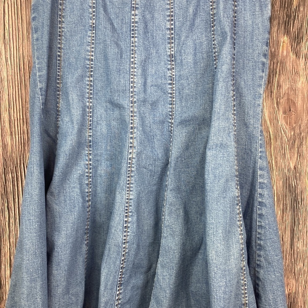 Vintage Collection Long Bell Shaped Denim Skirt- Size Medium - Picture 8 of 10